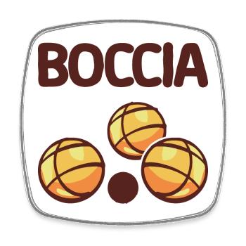 Bocciaspieler Bekleidung mit Boccia Kugeln Boccia - Viereckiger Kühlschrankmagnet - Weiß - Vorne
