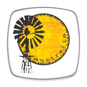 Australia Wind Turbine - Square fridge magnet - white - Front