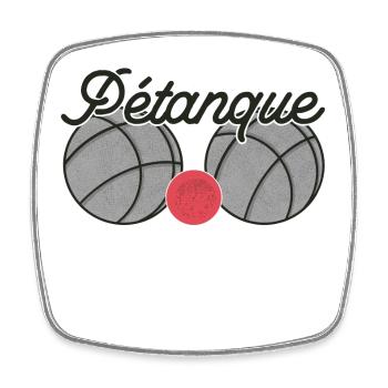 Boules de boules pour bouler avec pétanque de boules boules - Magnet carré - blanc - Devant