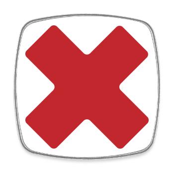 Crimson X Geometric Tee - Square fridge magnet - white - Front