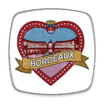 Bordeaux France est ma ville natale - Magnet carré - blanc - Devant