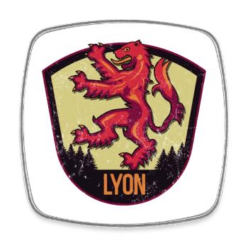 Lyon France est ma ville natale - Magnet carré - blanc - Devant