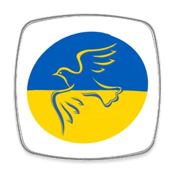 Ukraine Dove of Peace - Square fridge magnet - white - Front