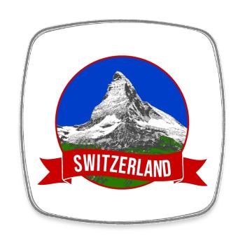 Matterhorn - Zermatt - Switzerland - Square fridge magnet - white - Front