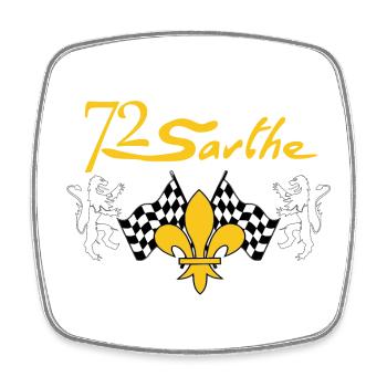 Sarthe - Square fridge magnet - white - Front