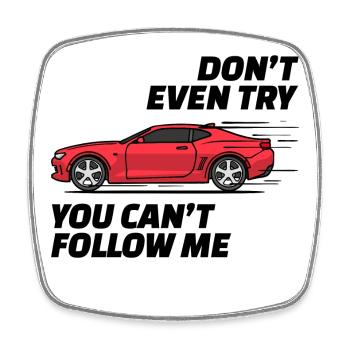 Racing Car Car Statement Driving Drivers - Square fridge magnet - white - Front