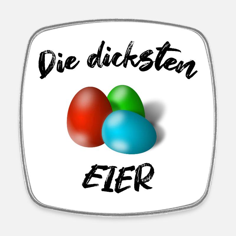 Color Eggs Trio - Square fridge magnet - white