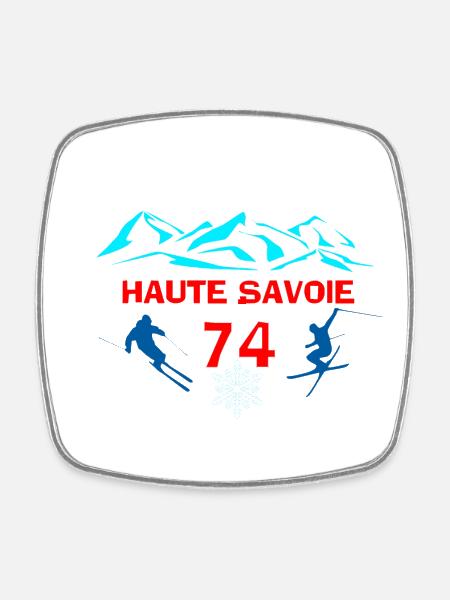 Haute-savoie - Magnet carré - blanc
