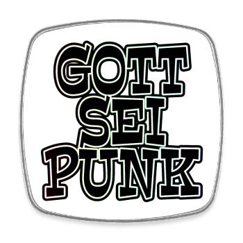 GOT SEI PUNK! - Viereckiger Kühlschrankmagnet - Weiß - Vorne