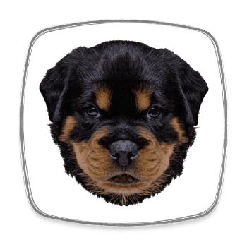 süße outfits, Rottweiler Welpe - Viereckiger Kühlschrankmagnet - Weiß - Vorne