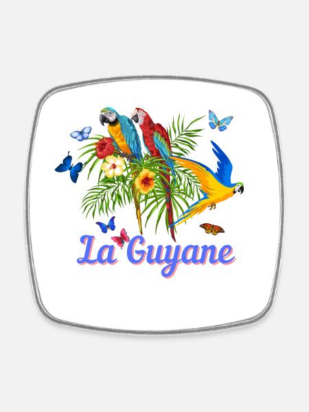 La Guyane - Magnet carré - blanc