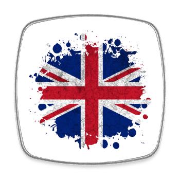 Großbritannien Vintage Splash Design - Viereckiger Kühlschrankmagnet - Weiß - Vorne