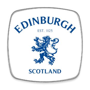 EDINBURGH Schottland Scotland - Viereckiger Kühlschrankmagnet - Weiß - Vorne