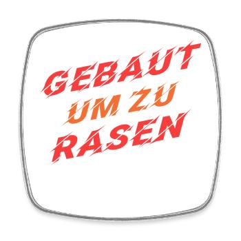 Rennsport Autoliebhaber Auto Statement Raser - Viereckiger Kühlschrankmagnet - Weiß - Vorne