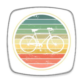 Bicycle - Square fridge magnet - white - Front