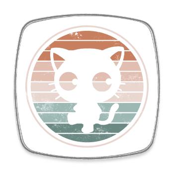 Chats Chats - Magnet carré - blanc - Devant