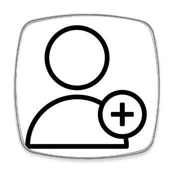 Add Partner Add Friend add - Square fridge magnet - white - Front