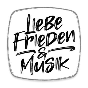 Liebe Leidenschaft Menschheit Statement Frieden - Viereckiger Kühlschrankmagnet - Weiß - Vorne