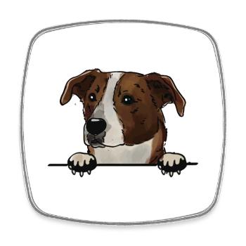 Österreichischer Pinscher Hund für spähende Hundeliebhaber - Viereckiger Kühlschrankmagnet - Weiß - Vorne