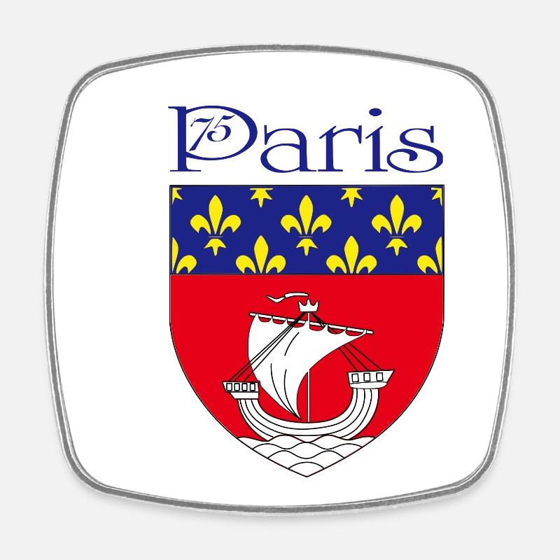 Paris - Magnet carré - blanc