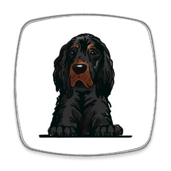 Gordon Setter Hund für spähende Hundeliebhaber - Viereckiger Kühlschrankmagnet - Weiß - Vorne