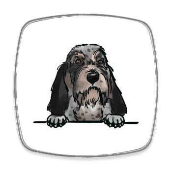 Griffon Bleu De Gascogne Chien pour Peeking Dog Lover - Magnet carré - blanc - Devant