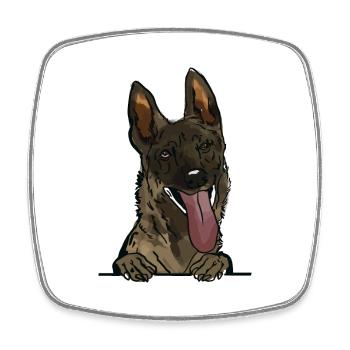 Malinois Belgischer Schäferhund für Peeking Dog Love - Viereckiger Kühlschrankmagnet - Weiß - Vorne
