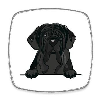 Neapolitan Mastiff Dog for Peeking Dog Lovers - Square fridge magnet - white - Front