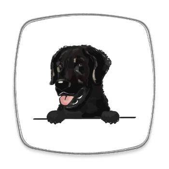 Retriever Flat Coated Hund für spähende Hundeliebhaber - Viereckiger Kühlschrankmagnet - Weiß - Vorne