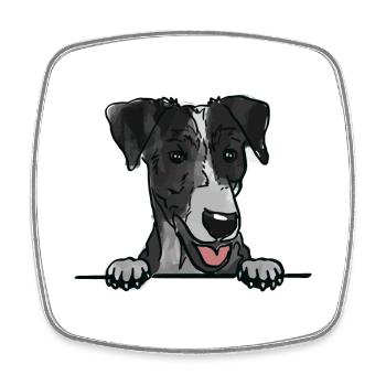 Smooth Fox Terrier Hund für spähende Hundeliebhaber - Viereckiger Kühlschrankmagnet - Weiß - Vorne