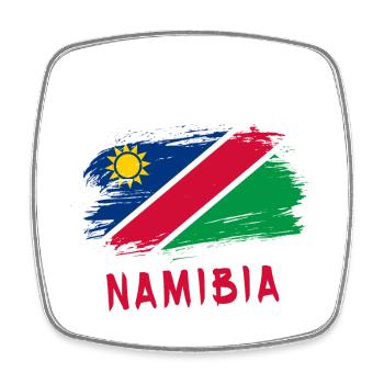 Team Namibia Flaggen Design - Viereckiger Kühlschrankmagnet - Weiß - Vorne