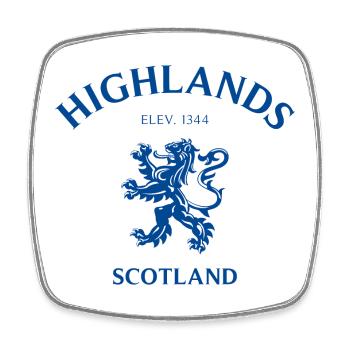 HIGHLANDS Schottland Scotland - Square fridge magnet - white - Front