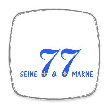 Seine and marne - Square fridge magnet - white - Front