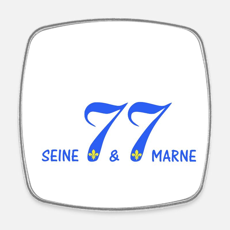 Seine et marne - Magnet carré - blanc