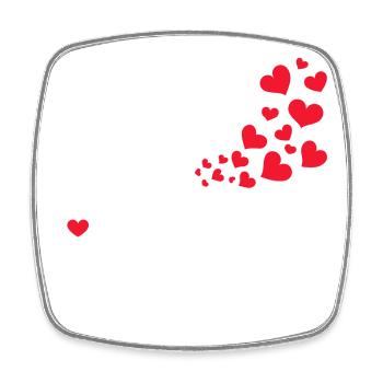 Weltfrieden Herz Frieden Liebe Menschheit - Viereckiger Kühlschrankmagnet - Weiß - Vorne