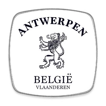 ANTWERPEN Belgien Belgium - Viereckiger Kühlschrankmagnet - Weiß - Vorne