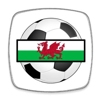 Wales UK Fußball Weltmeisterschaft Geschenk - Viereckiger Kühlschrankmagnet - Weiß - Vorne