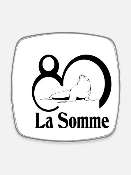 La somme - Magnet carré - blanc