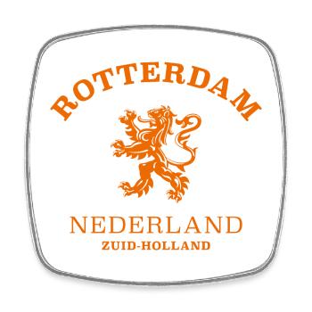ROTTERDAM Nederland Niederlande Pays-Bas - Magnet carré - blanc - Devant