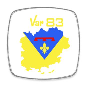 Var - Viereckiger Kühlschrankmagnet - Weiß - Vorne