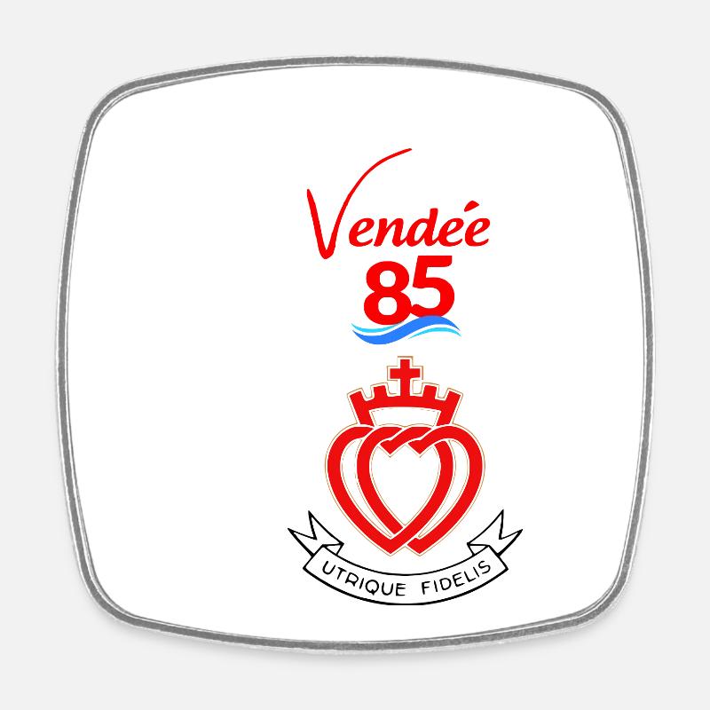 Vendée - Square fridge magnet - white