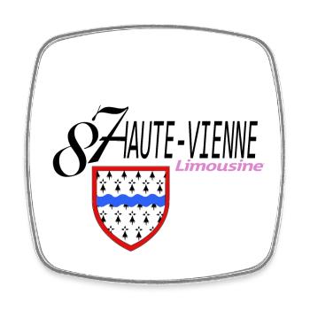 Haute-vienne - Magnet carré - blanc - Devant