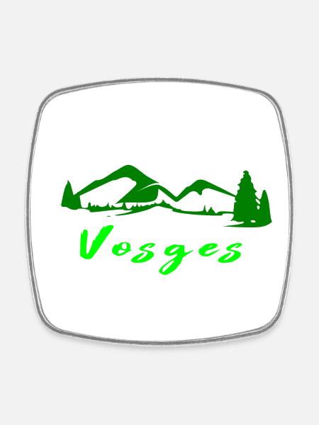 Vosges - Magnet carré - blanc
