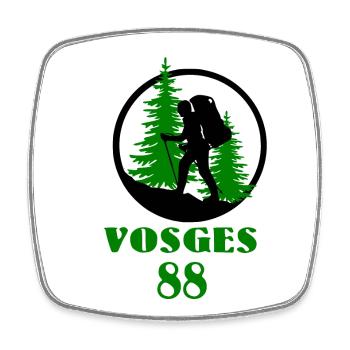 Vosges - Viereckiger Kühlschrankmagnet - Weiß - Vorne