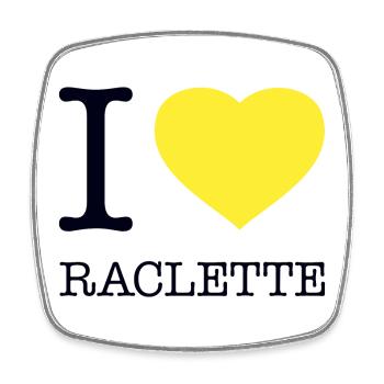 I LOVE RACLETTE - Square fridge magnet - white - Front