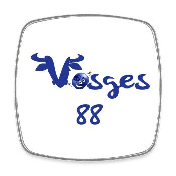 Vosges - Magnet carré - blanc - Devant