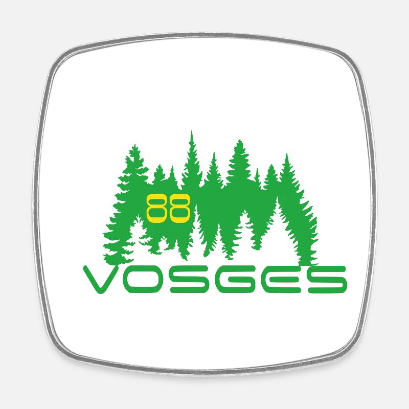 Vosges - Magnet carré - blanc