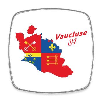 Vaucluse - Magnet carré - blanc - Devant
