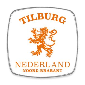TILBURG Nederland Niederlande Pays-Bas - Magnet carré - blanc - Devant