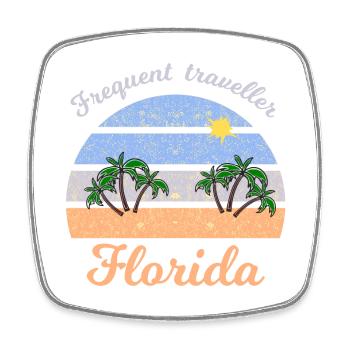 Urlaub in Florida - Viereckiger Kühlschrankmagnet - Weiß - Vorne